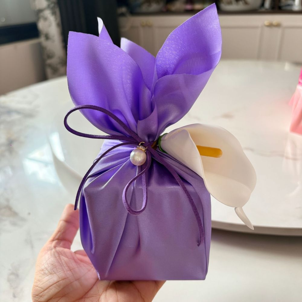 Wedding Candy Gift Box Fabric  - đánh giá và giá Furoshiki Wrap Cloth