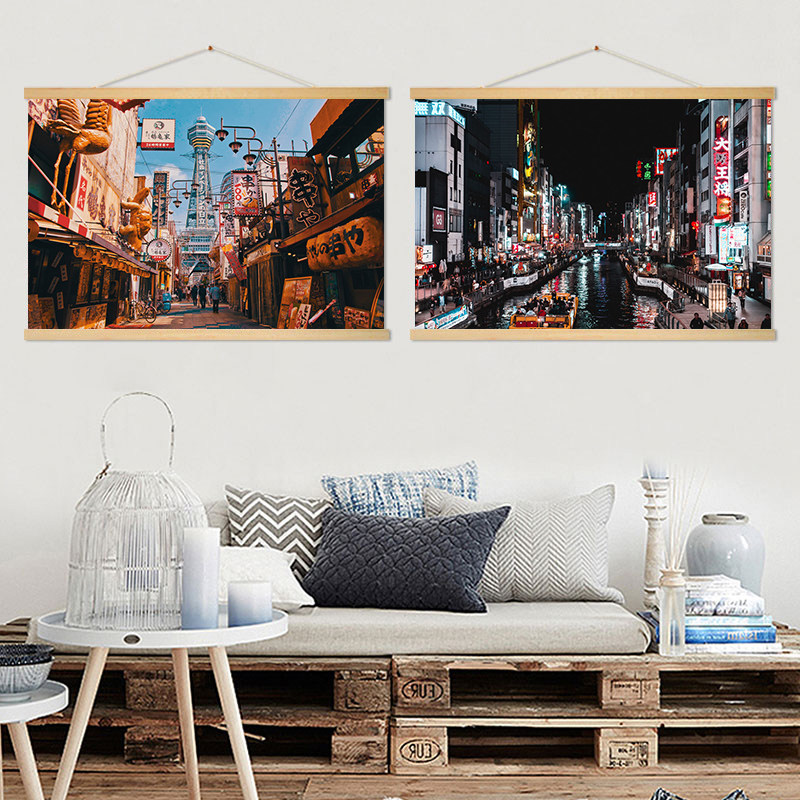 Japanese street scene hanging  - đánh giá và giá Japanese Tokyo Lifestyle