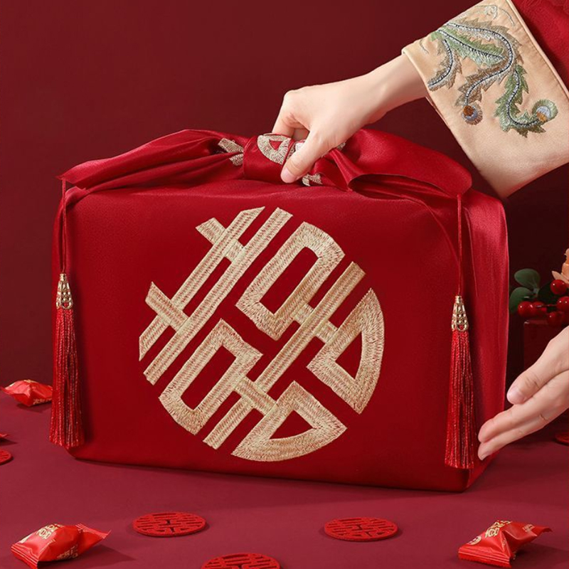 Chinese Style Red Handkerchief - đánh giá và giá Furoshiki Wrap Cloth