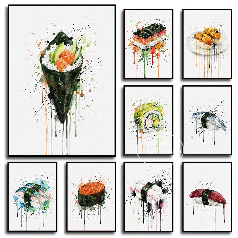 Watercolor Japanese Food Eel S - đánh giá và giá Japanese Lifestyle And Food